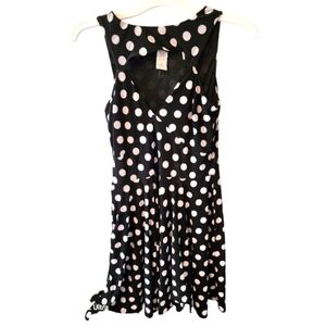 Jane Black Dress With White Polka Dots